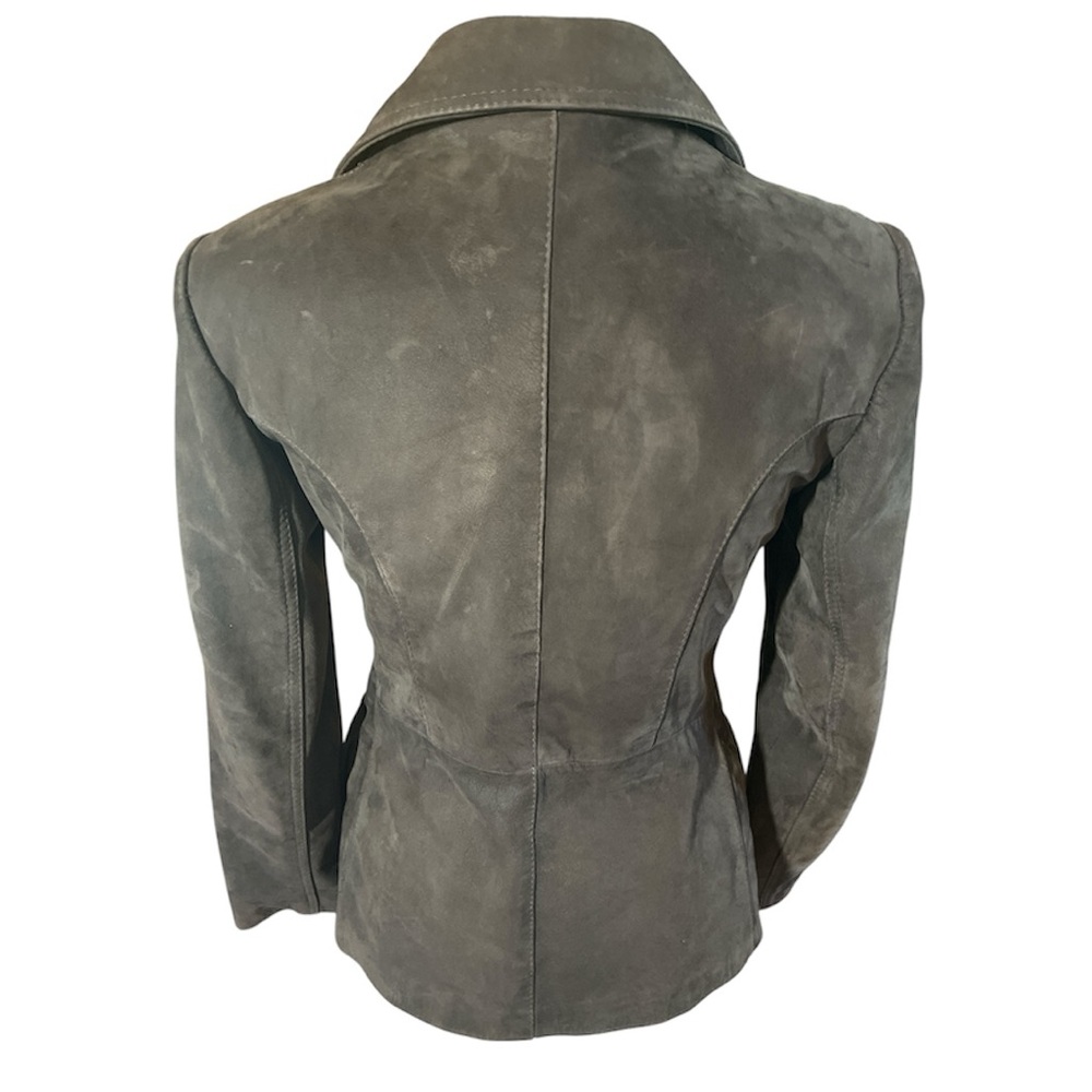 Vintage Bohemian Brown Suede Fitted Jacket w/pockets & decorative Buttons Size S - Picture 4 of 16
